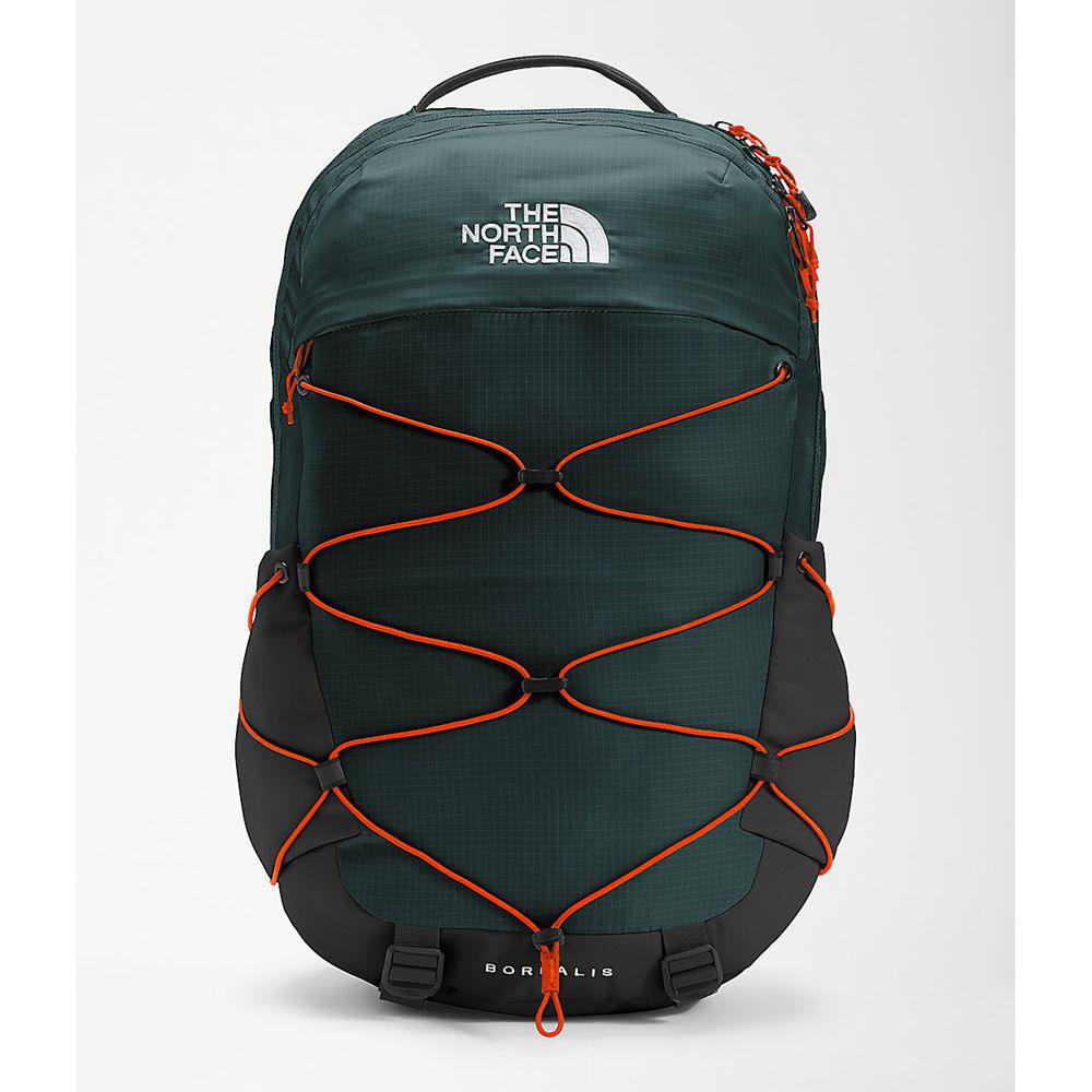 The North Face Borealis Ανδρικα Σακιδιο Πλατησ - Βαθυ Πρασινο / Κοκκινα Πορτοκαλι (KZNR72645)